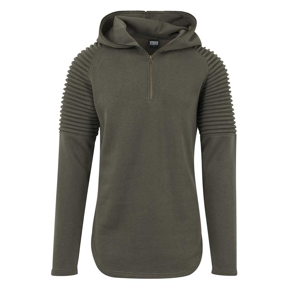 Urban Classics - Pleat Sleeves Terry HiLo Hoodie - Green